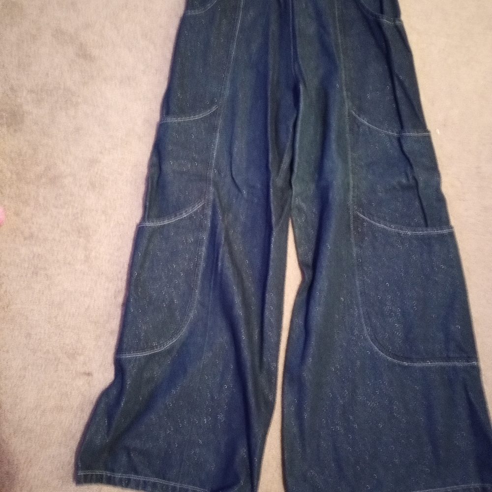 EUC Auraze size small 30 inch waist raver phat pants jeans glittery